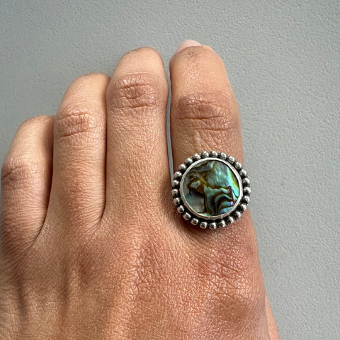 Round Abalone Ring #1