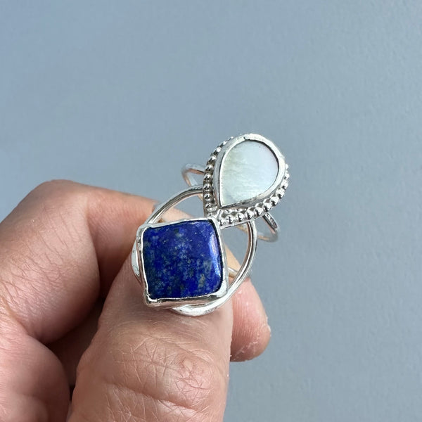Lapislázuli + Mother of Pearl Ring