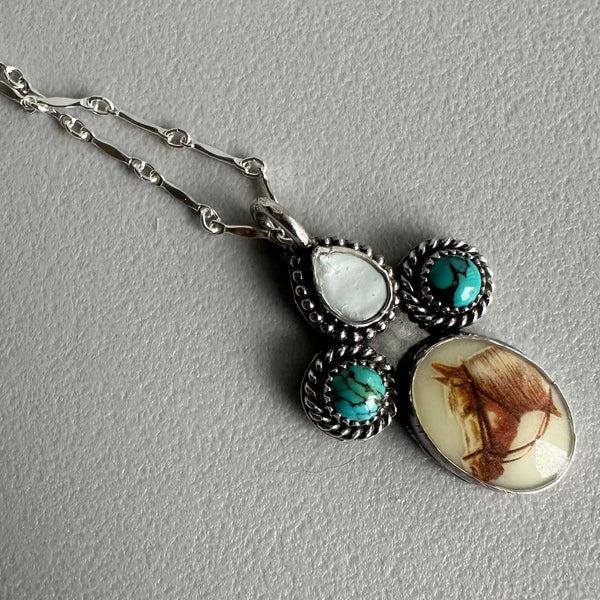 Horse Cameo Pendant #2