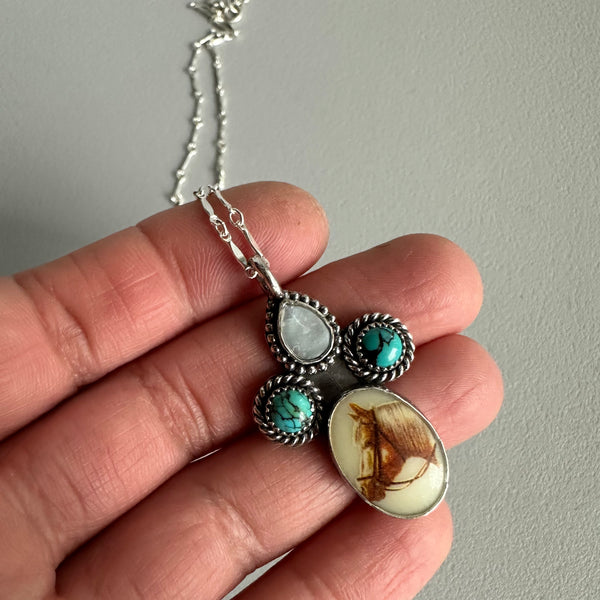 Horse Cameo Pendant #2