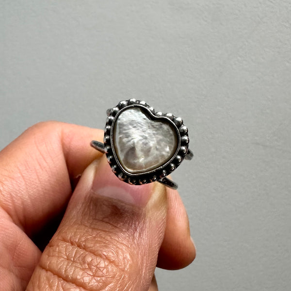 Beaded Pearl Ring
