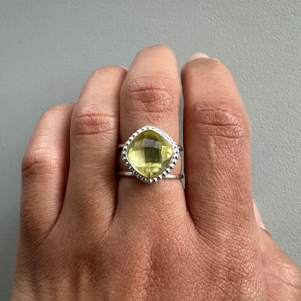 Yellow Quartz Ring