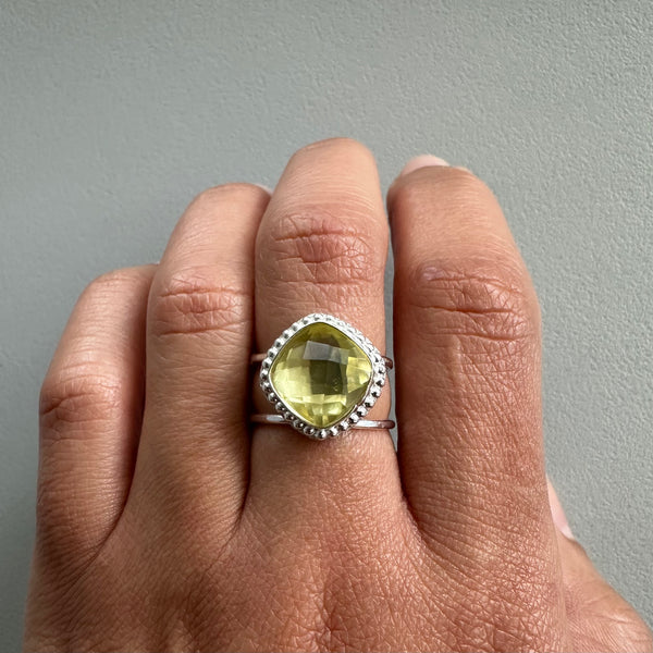 Yellow Quartz Ring