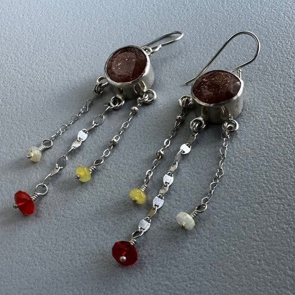 Lluvia Earrings in Sunstone