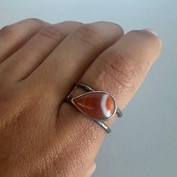 Sardonyx Teardrop Ring 1