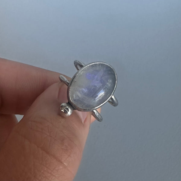 Moonstone with Dot Ring
