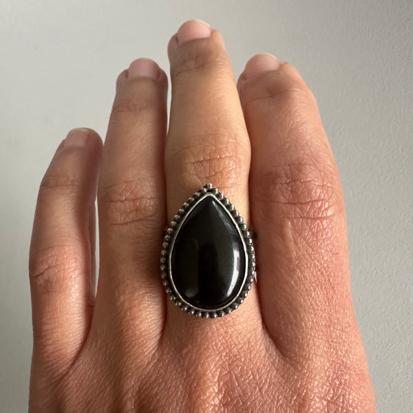 Teardrop Onyx with Beaded Detail