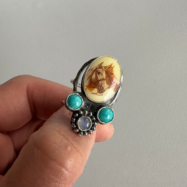 Horse Cameo Ring #2