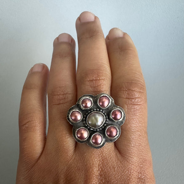 Pearl Rosette Ring
