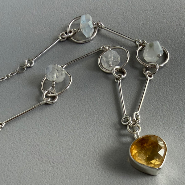 Citrine + Moonstone Necklace