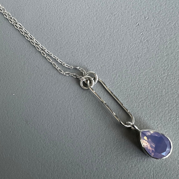 Teardrop Lavender Quartz Pendant