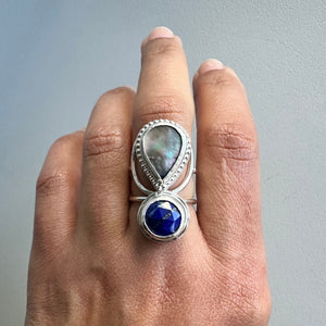 Lapislázuli + Mother of Pearl Ring