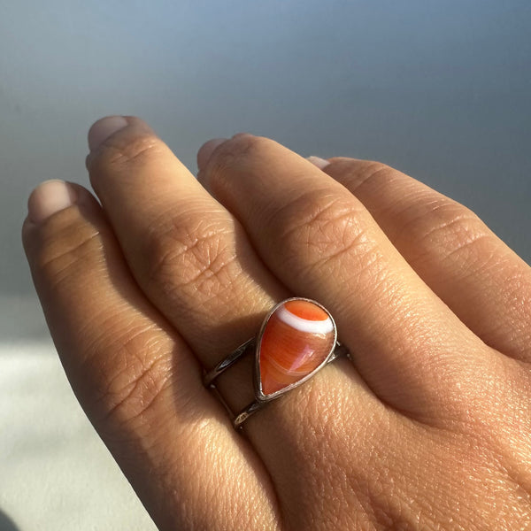 Sardonyx Teardrop Ring 1