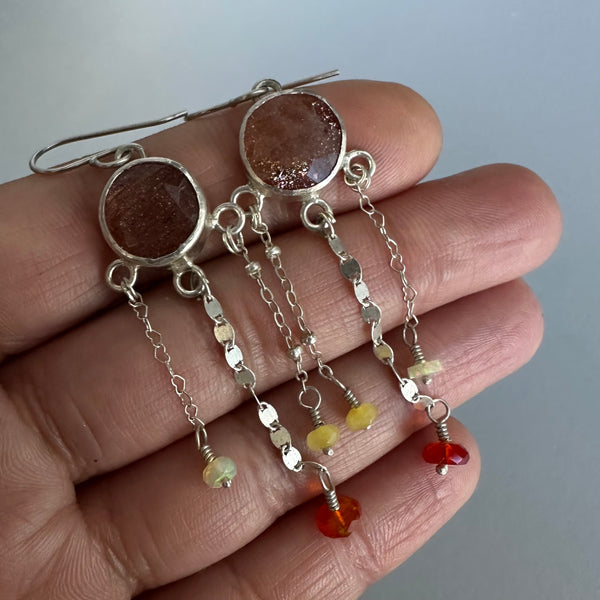 Lluvia Earrings in Sunstone