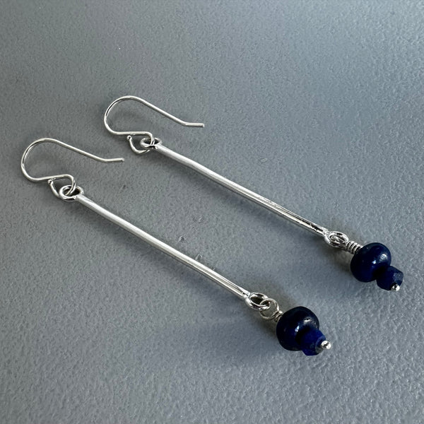 Lapislázuli Bar Earrings