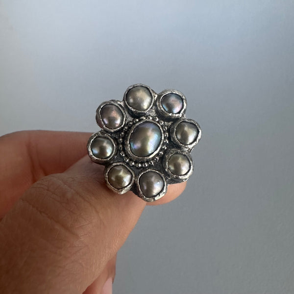 Pearl Rosette Ring