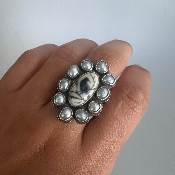 Crow Rosette Ring