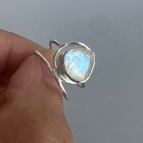 Faceted Moonstone Ring
