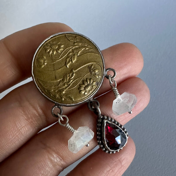 Vintage Brass Brooch