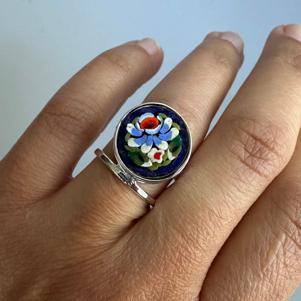 Micromosaic Ring in Blue