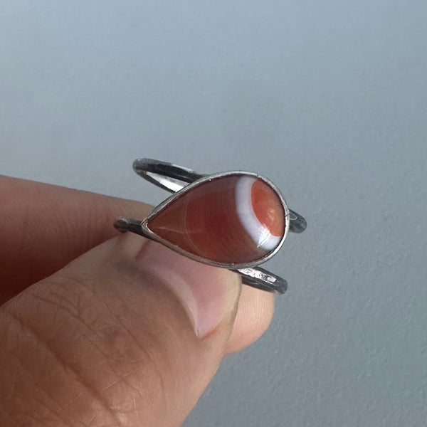 Sardonyx Teardrop Ring 1
