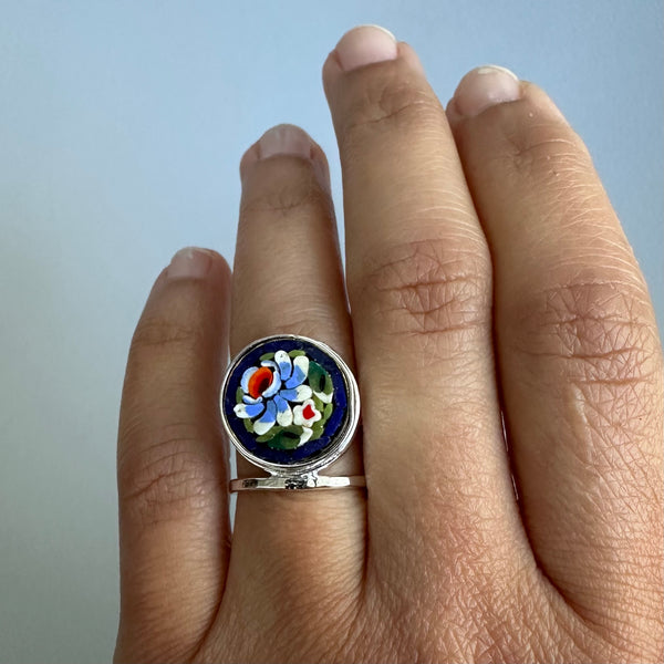 Micromosaic Ring in Blue
