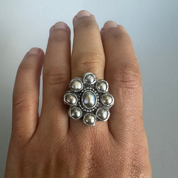Pearl Rosette Ring