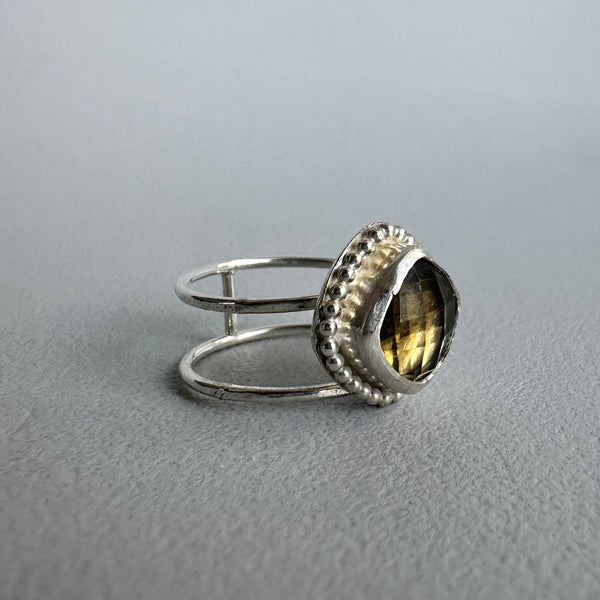 Yellow Quartz Ring