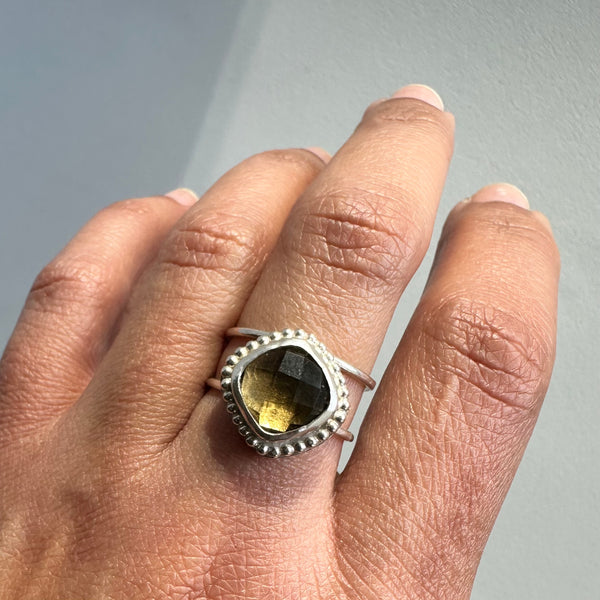 Yellow Quartz Ring