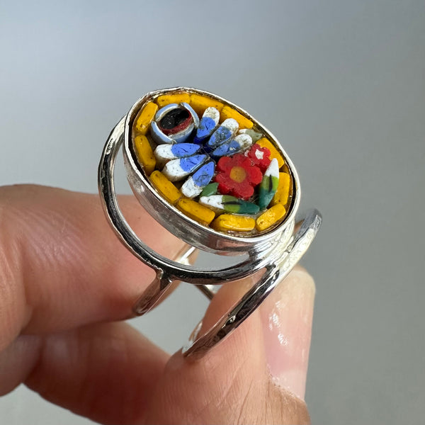 Micromosaic Ring in Yellow