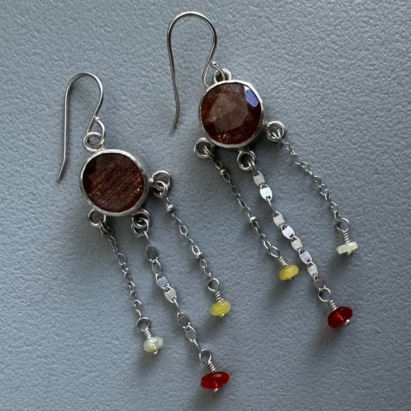 Lluvia Earrings in Sunstone