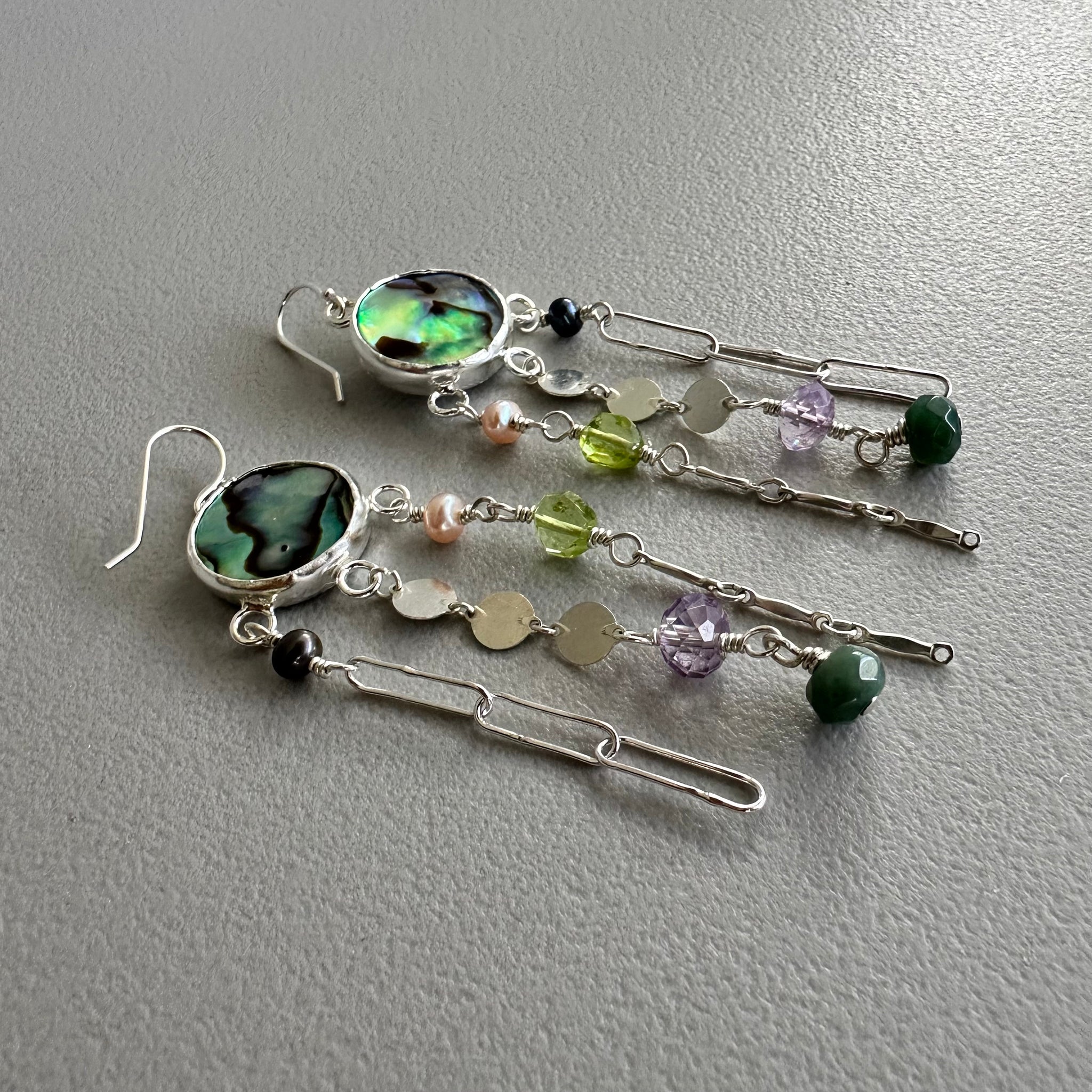 Lluvia Earrings in Abalone