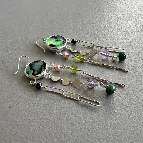 Lluvia Earrings in Abalone