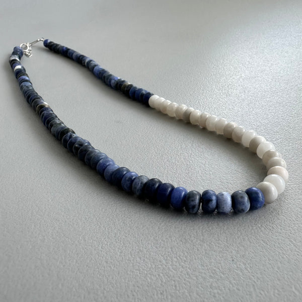 Sodalite + White Agate Necklace