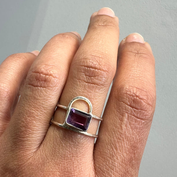 Amethyst Arch Ring