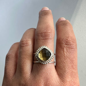 Yellow Quartz Ring