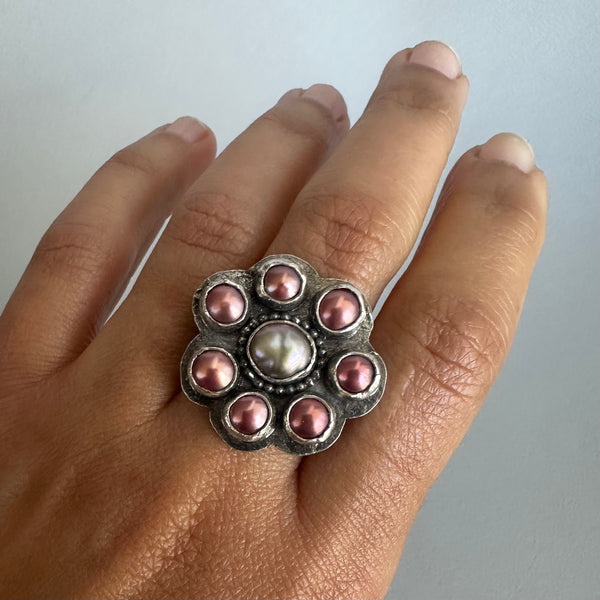Pearl Rosette Ring