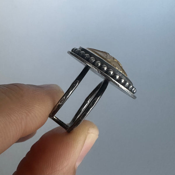 Vintage Button Ring