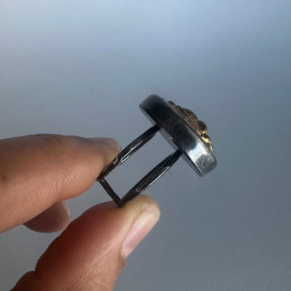 Vintage US Navy Button Ring