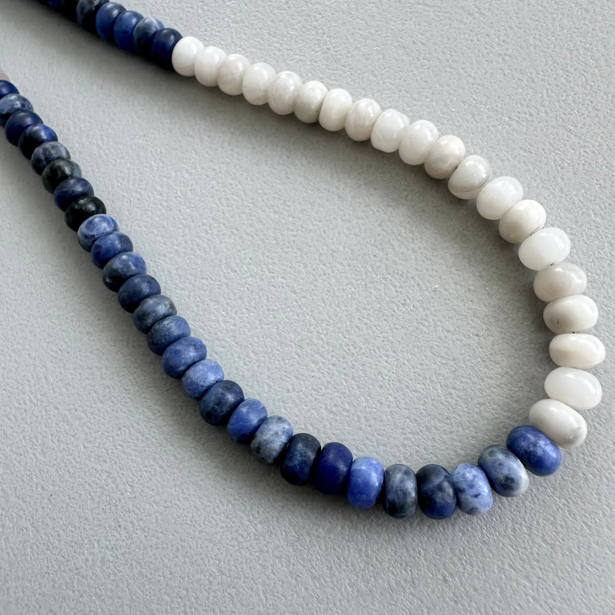 Sodalite + White Agate Necklace