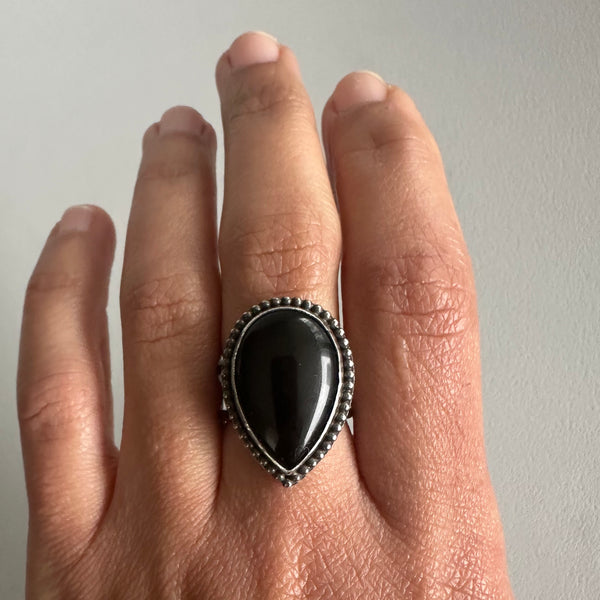 Teardrop Onyx with Beaded Detail