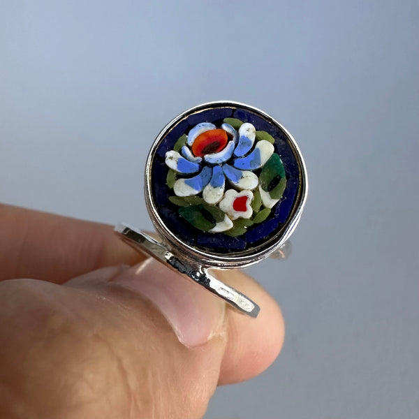 Micromosaic Ring in Blue