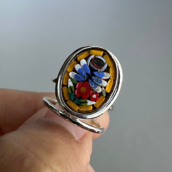 Micromosaic Ring in Yellow