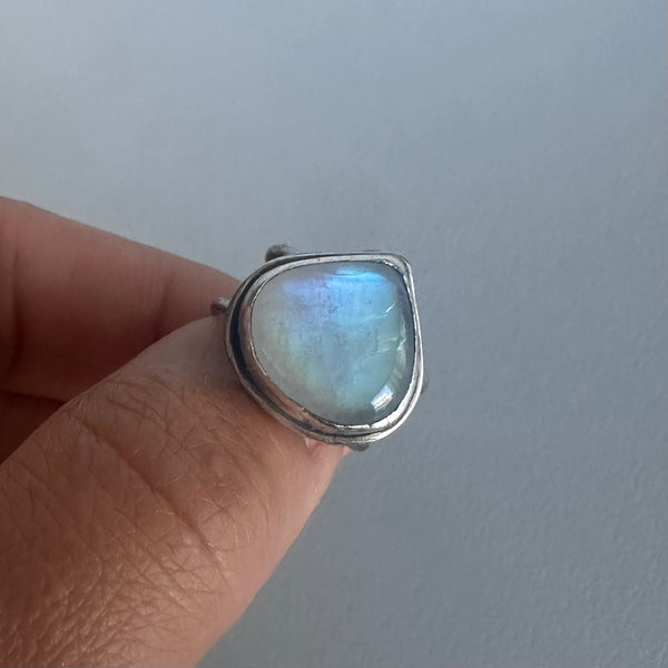 Moonstone Teardrop Ring