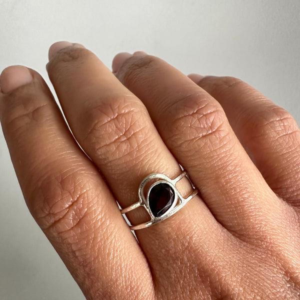 Garnet Arch Ring