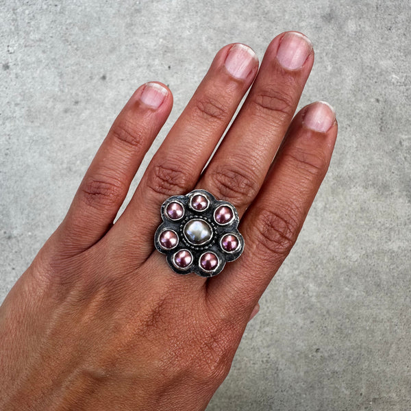 Pearl Rosette Ring