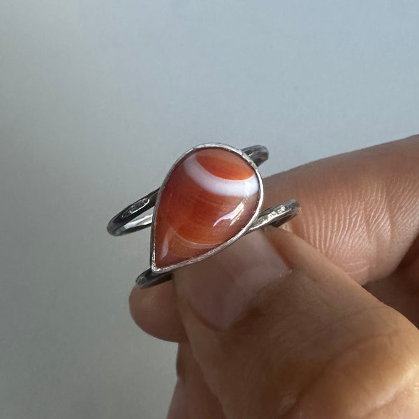 Sardonyx Teardrop Ring 1