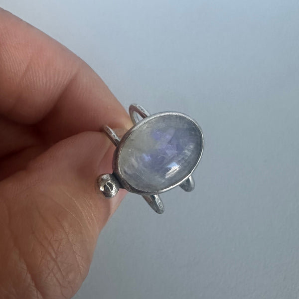 Moonstone with Dot Ring