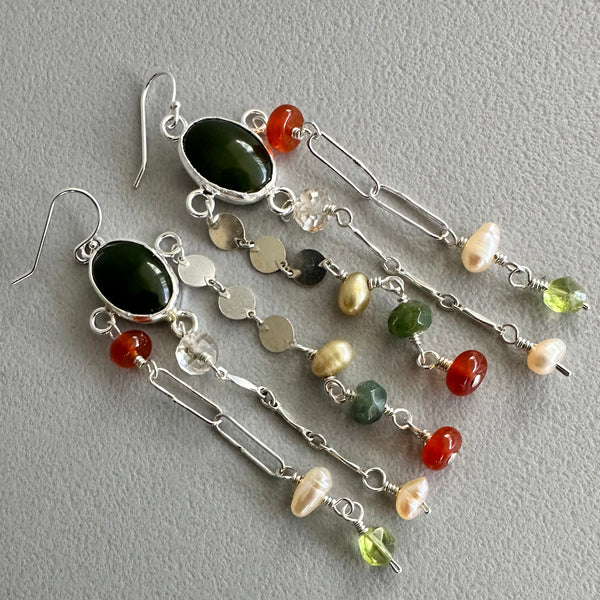 Lluvia Earrings in Green