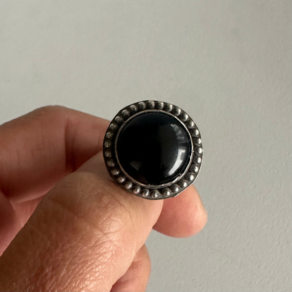 Round Onyx Ring